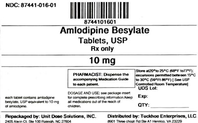 Amlodipine 10 mg (8744101601 Amlodipine Besylate 10 mg)